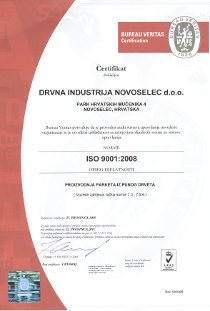 DIN masivni namještaj i parket, ISO certifikat